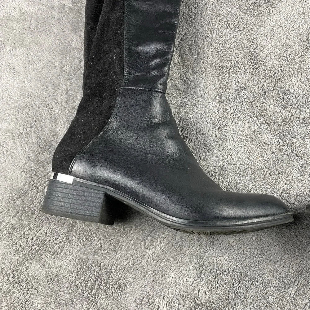 Bar III Rene Over the‎ Knee Boot Leather Suede Womens Size 7 Black